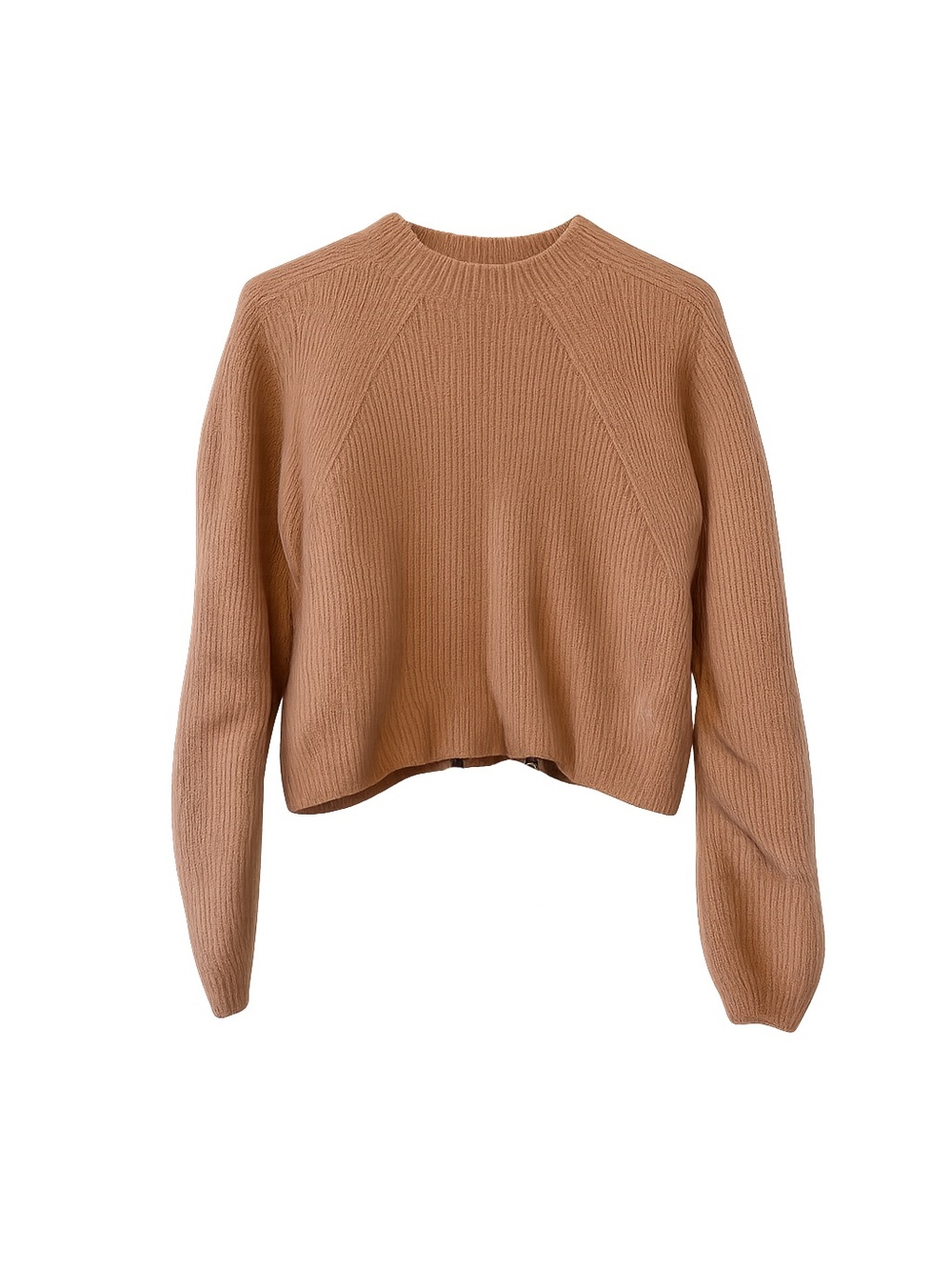 Banana Republic Camel Crewneck Cropped Sweater